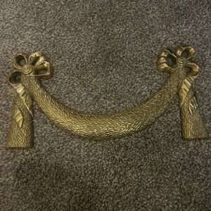 Vintage Brass Ribbon and Bow Swag